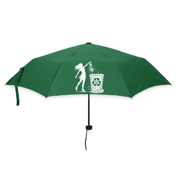 gegen nazis - Gegen Rechts - fck nzs - Umbrella (small) - bottlegreen - Front