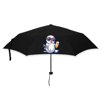 Robbe Tier Ski Bier - Regenschirm (klein) - Schwarz - Vorne