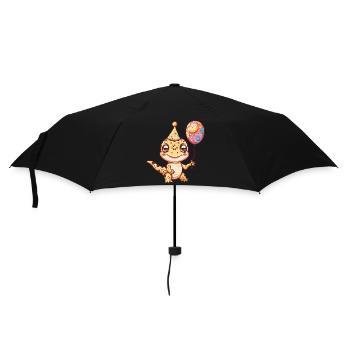 Lizard Birthday Baby - Umbrella (small) - black - Front