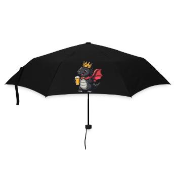 Drache Bier Lustig - Regenschirm (klein) - Schwarz - Vorne