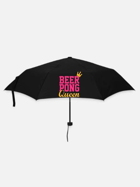 Bier Pong Königin 3 - Regenschirm (klein) - Schwarz