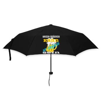Bierkrug mit einem lustigen Spruch - Regenschirm (klein) - Schwarz - Vorne