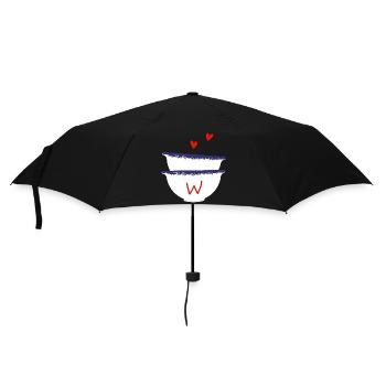 Lettre w bols breton - Parapluie standard - noir - Devant