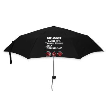 Die Angst fährt mit - Regenschirm (klein) - Schwarz - Vorne