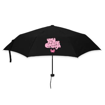 You Are Enough Crab – Positive Self-Love Design - Regenschirm (klein) - Schwarz - Vorne