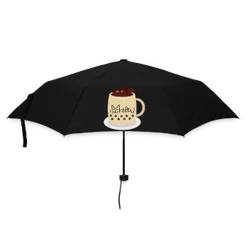 Mug visage de chat avec empreintes de pattes - Parapluie standard - noir - Devant