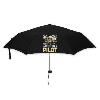 I'm Not Screaming, I'm a Pilot – Funny Flying - Umbrella (small) - black - Front
