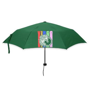 Virgo Zodiac Sign Symbol - Astrological Mandala - Umbrella (small) - bottlegreen - Front