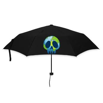 Le crâne de la planète Terre - Parapluie standard - noir - Devant