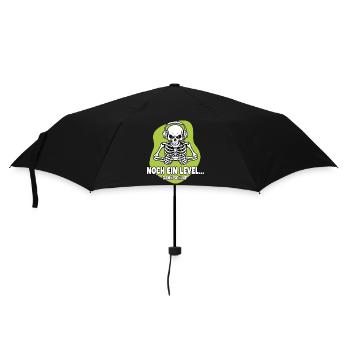 Gamer Skelett Noch Ein Level - Regenschirm (klein) - Schwarz - Vorne