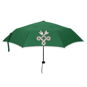 Interlaced Guitar Celtic Knot - Umbrella (small) - bottlegreen - Front