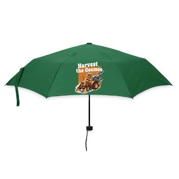Cosmos harvest bear on tractor - Umbrella (small) - bottlegreen - Front