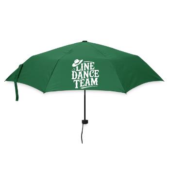 Line Dance Team Logo - Regenschirm (klein) - Flaschengrün - Vorne