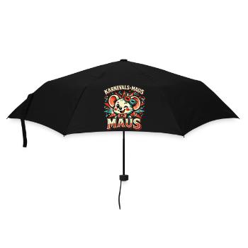Karnevalsmaus Kostüm Damen Lustig Fasching  - Regenschirm (klein) - Schwarz - Vorne