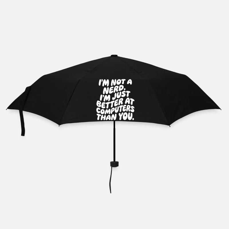 I'm not a nerd, just a computer professional - Umbrella (small) - black