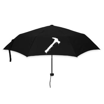 Hammer Tool Graffiti Splatter Vector - Umbrella (small) - black - Front
