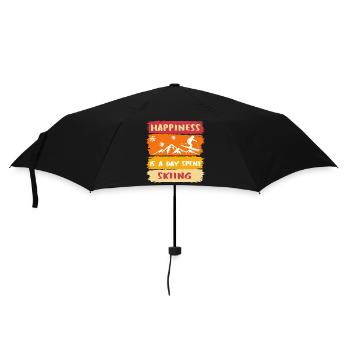 Le bonheur, c’est une journée passée Skier - Skier heureux - Parapluie standard - noir - Devant