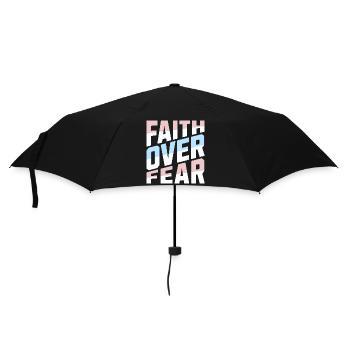 Faith Over Fear Pastell Christlich Inspirierend - Regenschirm (klein) - Schwarz - Vorne