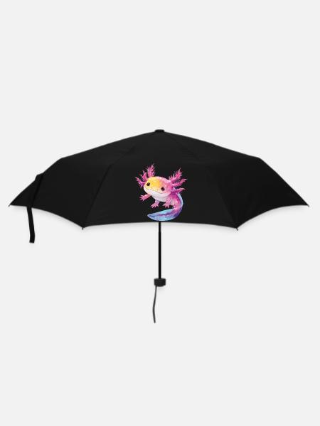 Axolotl - Regenschirm (klein) - Schwarz