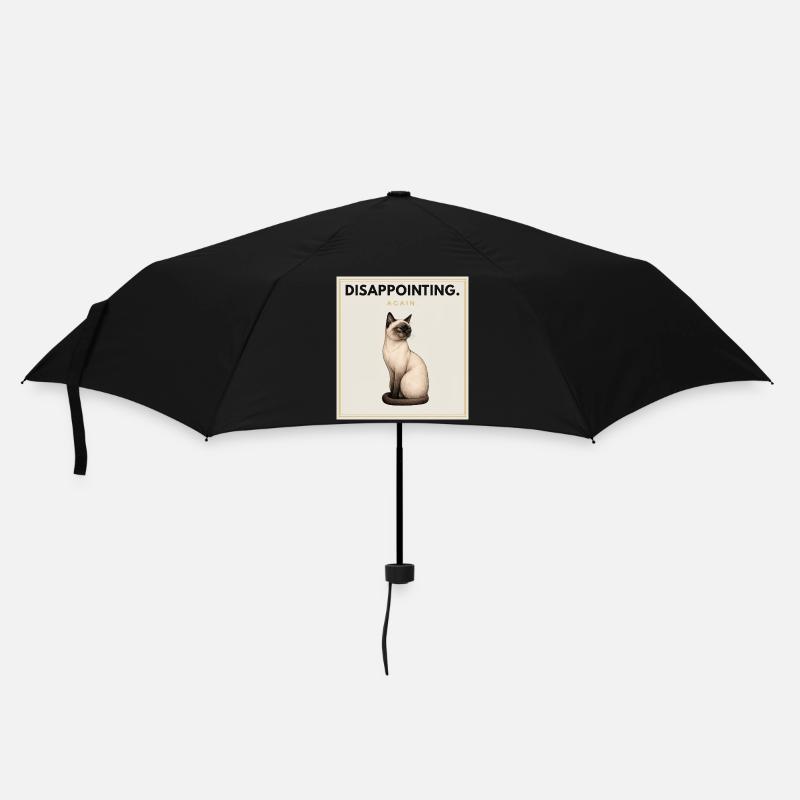 DISAPPOINTING Sarcastic Cat Design - Regenschirm (klein) - Schwarz