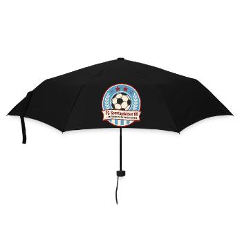 FC Sonntagskicker 09 - Regenschirm (klein) - Schwarz - Vorne