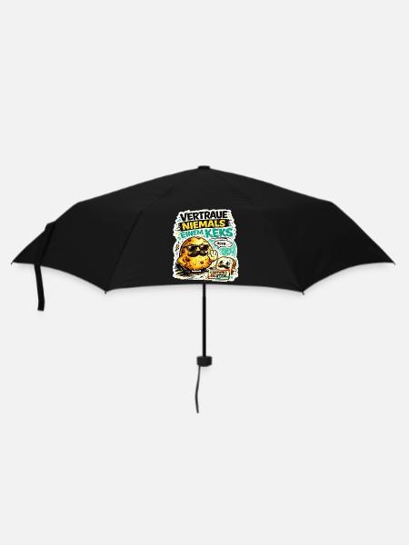Vertraue nie einem Keks - Regenschirm (klein) - Schwarz