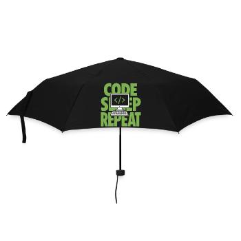 Programmeur de répétition en sommeil de code - Parapluie standard - noir - Devant