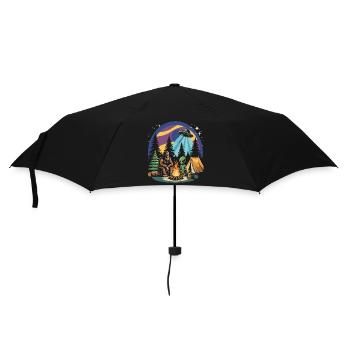 Randonnée - Aventure en plein air - Bigfoot et Alien - Parapluie standard - noir - Devant