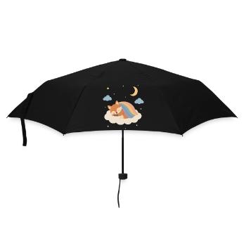 Sleeping fox under the rainbow - Umbrella (small) - black - Front