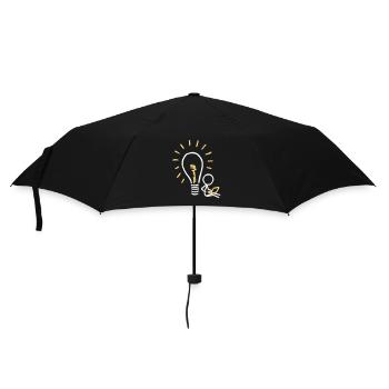 Im Schatten einer Idee - Regenschirm (klein) - Schwarz - Vorne