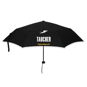 Taucher Geschenk Tiefenentspannt Tauchen - Regenschirm (klein) - Schwarz - Vorne