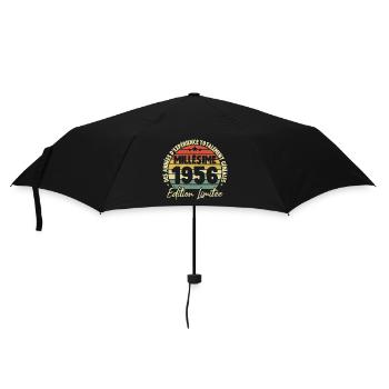 Cadeau D'anniversaire Millésime Fabriqué en 1956 - Parapluie standard - noir - Devant