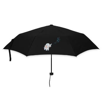 Bubbling elephant - Umbrella (small) - black - Front