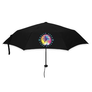 Malle Tour Palmen Bunt - Regenschirm (klein) - Schwarz - Vorne