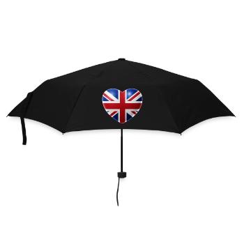 Heart (United Kingdom / Great Britain) - Umbrella (small) - black - Front