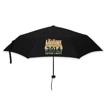 Vintage Geburtstagsgeschenk 2014 Limited Edition - Regenschirm (klein) - Schwarz - Vorne