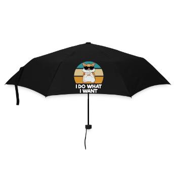 Dictons de hamster | Idées cadeaux pour animaux de compagnie aux rongeurs - Parapluie standard - noir - Devant