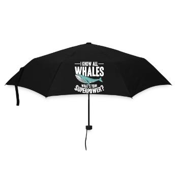 Wale beobachten | Wal Meerestier Meer Geschenke - Regenschirm (klein) - Schwarz - Vorne