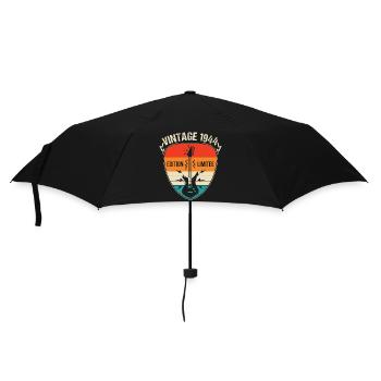 Vintage 1944 médiator guitare cadeau guitariste - Parapluie standard - noir - Devant