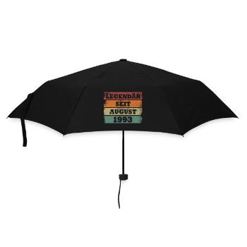 Legendär seit August 1993 Geburtstagsgeschenk - Regenschirm (klein) - Schwarz - Vorne