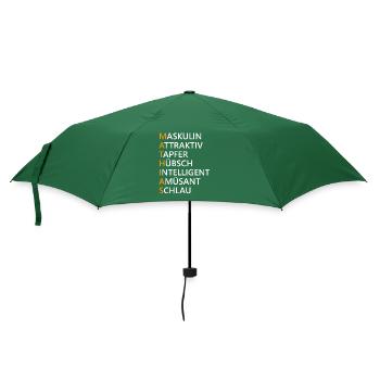 Mathias Name Geschenk - Regenschirm (klein) - Flaschengrün - Vorne