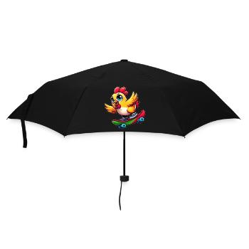 Cool Chicken Skater Hen Rooster Skateboarder - Parapluie standard - noir - Devant
