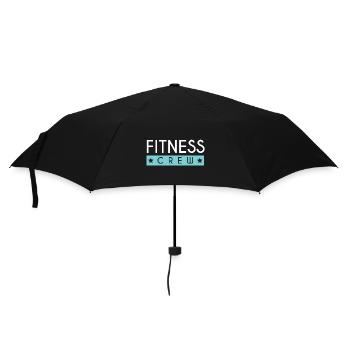 Fitness Crew - Regenschirm (klein) - Schwarz - Vorne