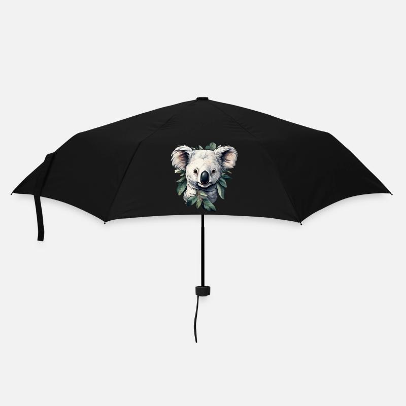 Koala - Regenschirm (klein) - Schwarz
