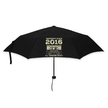 2016 Birthday Born in 2016 Vintage Retro - Umbrella (small) - black - Front