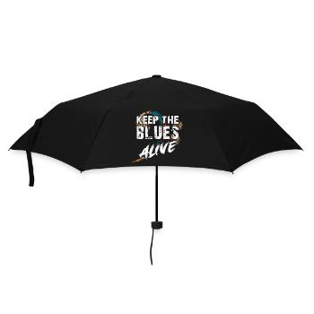 Der Blues lebt Keep the Blues alive - Regenschirm (klein) - Schwarz - Vorne