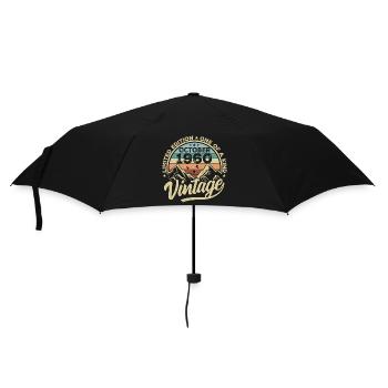 October 1960 Birthday 1960 Born October 1960 - Umbrella (small) - black - Front