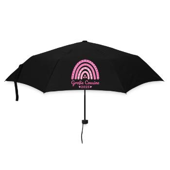 Boho Regenbogen rosa Große Cousine 2025 - Regenschirm (klein) - Schwarz - Vorne