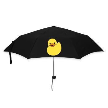 Squeaky duck, a rubber duck, rubber duck, duck - Umbrella (small) - black - Front