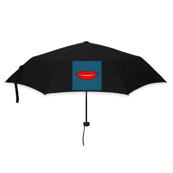 Pop Art lèvres rouge à lèvres affiche cadeau coloré - Parapluie standard - noir - Devant